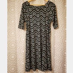 Connected Apparel 3/4sleeve curve flattering dress